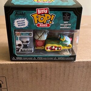 Funko Itty Bitty Pop Ride JACK SKELINGTON AND SNOWMOBILE EXCLUSIVE NIB 2pieces